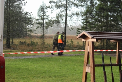 Haglskydeprøve - og der var også hagl ovenfra